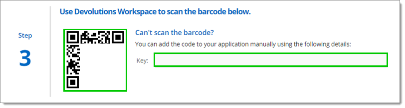 Devolutions Workspace Barcode Scan