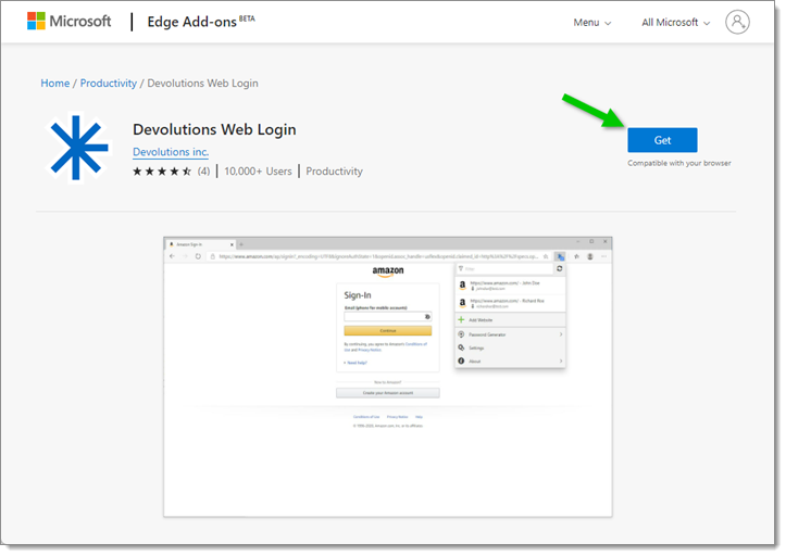 Devolutions Web Login in Edge Add-ons.png