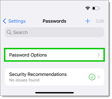 Password Options