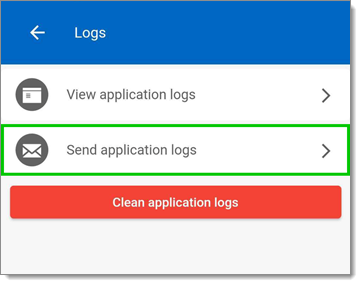 Send application logs
