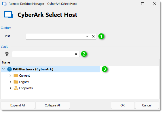 CyberArk Select Host