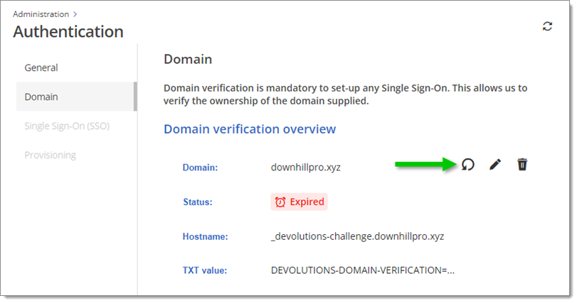 Retry domain verification