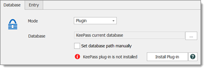 KeePass plug-in is not installed