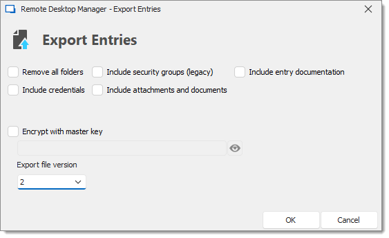 Export Entries