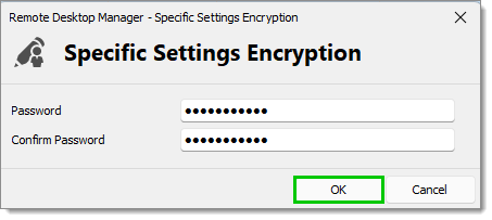 Specific Settings Encryption