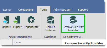 Remove Security Provider
