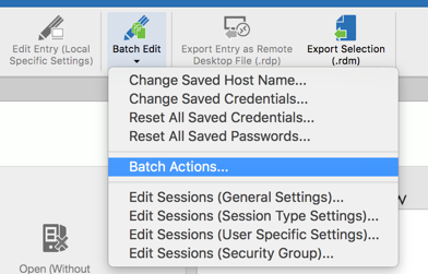 Batch Edit - Batch Actions