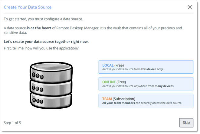 Create your data source