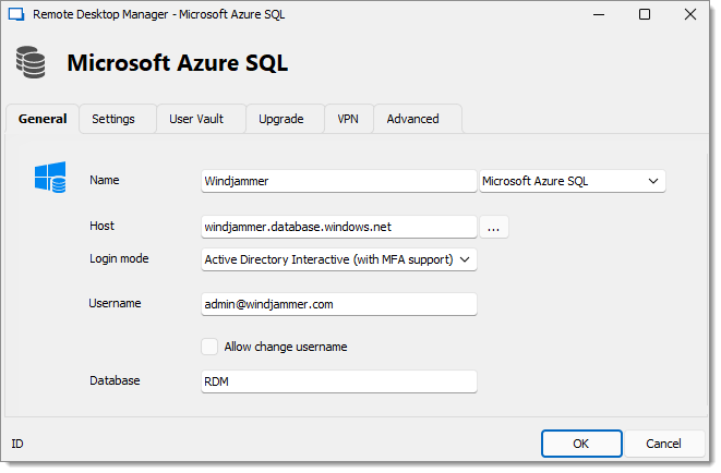 Microsoft SQL Azure with MFA support