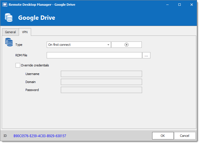 Google Drive - VPN Tab