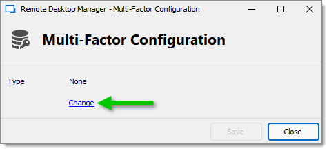 Change the Multi-Factor Configuration