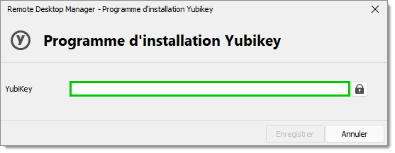 Programme d'installation Yubikey