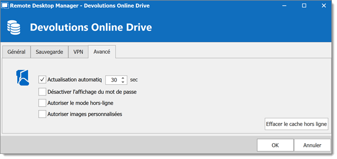 Devolutions Online Drive - Avancé
