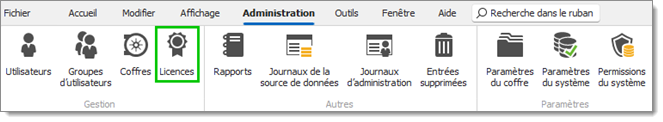 Administration – Gestion – Licences