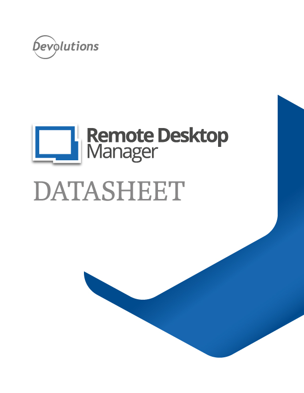 Remote Desktop Manager Datasheet