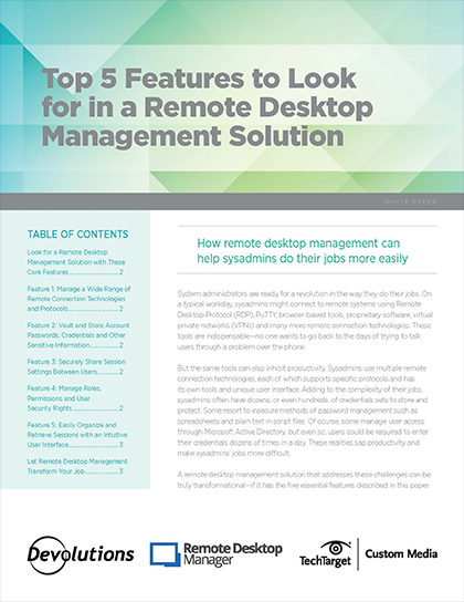 Top 5 Features to Look for in a Remote Desktop Management Solution