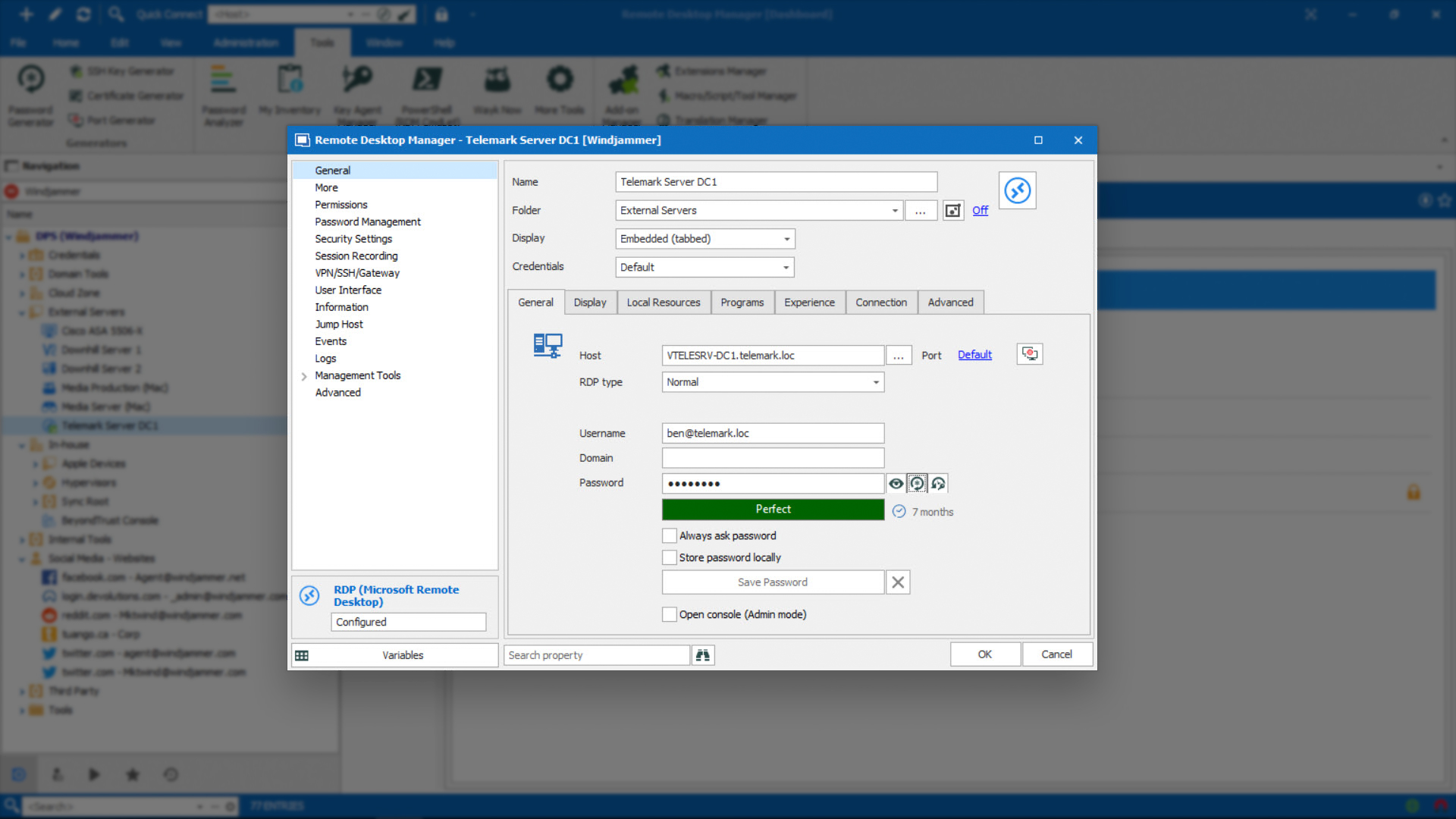 Einträge vollständig an Ihre Bedürfnisse anpassen - Remote Desktop Manager