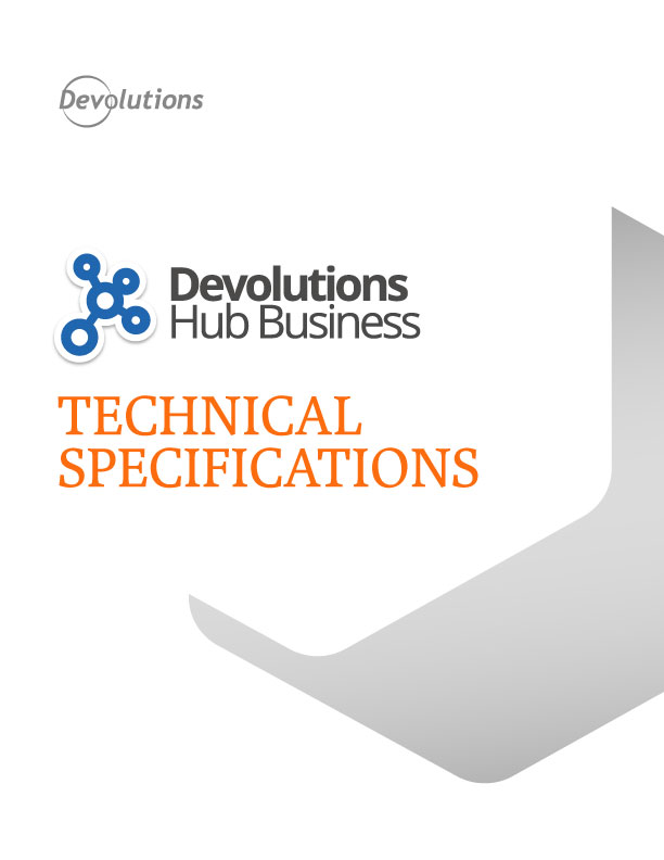 Devolutions Hub Technische Spezifikationen