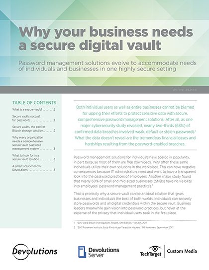 Why your business needs a secure digital vault